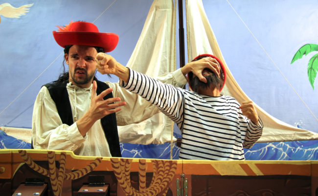 Ramon et Binocle, pirates, cie du dromadaire, spectacles pour enfants